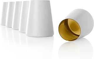STÖLZLE LAUSITZ Bicchieri 380 ml I set da 6 bicchieri I set bicchieri per lavastoviglie super resistenti I bicchieri universali per acqua, succhi e vini I bianco oro