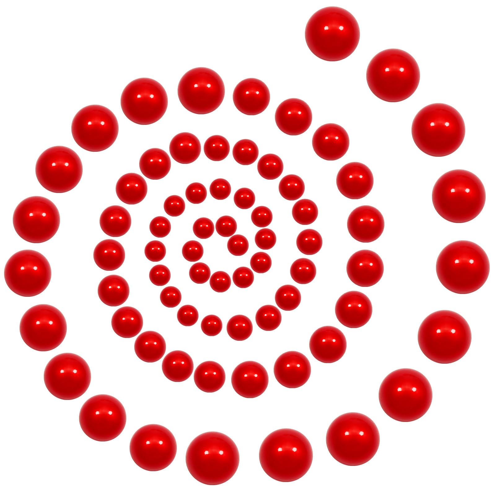 TOAOB 1000pcs Flat Back Pearls Round Half Flat Glossy Beads Mixed Sizes 4mm 6mm 8mm 10mm 12mm for Nail Art DIY Crafts Jewelry Decoration Wedding Dress Phone Case