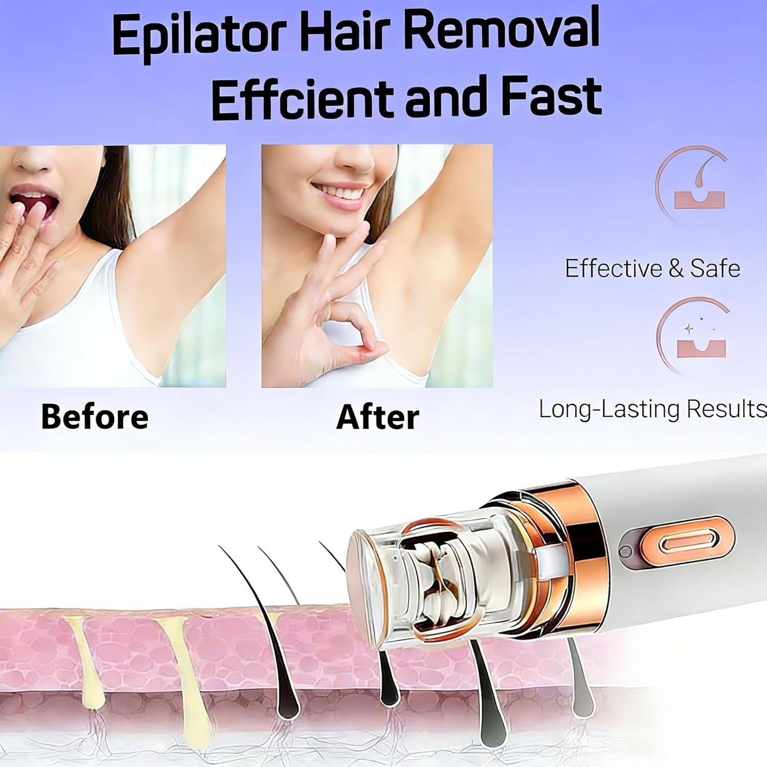 Depiladora Facial Mujer - Depiladora Facial EléCtrica Recargable 2 En 1 Con Luz Led, DepilacióN Precisa E Indolora Para Una Piel Suave En Rostro, Barbilla Y Labio Superior (Rosa)