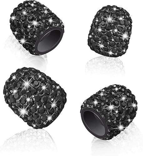 Miniatura 3 de Cubiertas universales de diamantes de imitación con 1 pieza de diamantes de imitación de automóvil, anillo de emblema para botón de encendido de