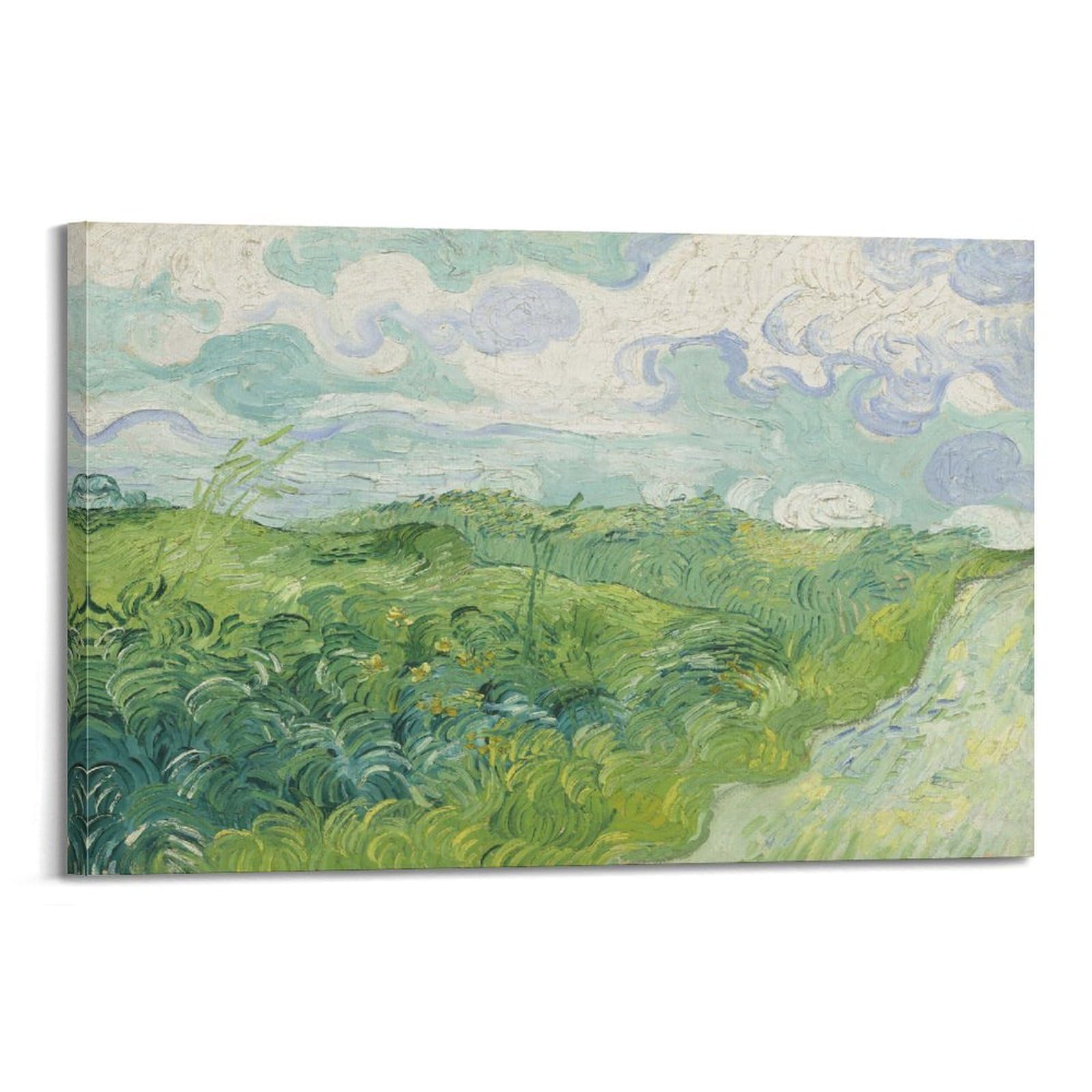 Toile de blé vert 40x60 cm, tableau de haute qualité