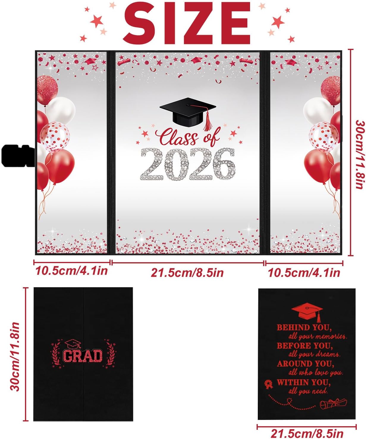 Graduation Guest Book 2026, Red Graduation Decorations, Graduation Guest Board Alternative, Congrats Grad Signature Book, Unique Graduation Gift for Her Him - Image 2