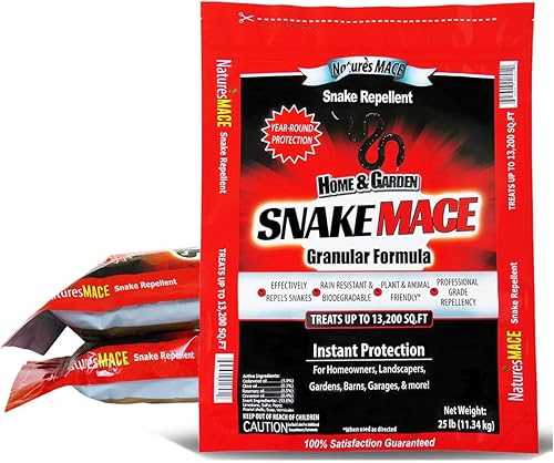 Miniatura 11 de Nature's Mace Maza de serpiente, gránulos repelentes de serpientes para patio, uso al aire libre, mantener alejados reptiles, hogar, jardín