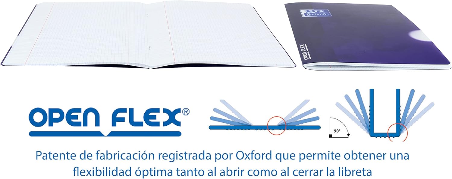 Oxford PAQ/10 Libretas A5 48 90 g Square Tubes 4 x 4 °C/M Tapa Plastic