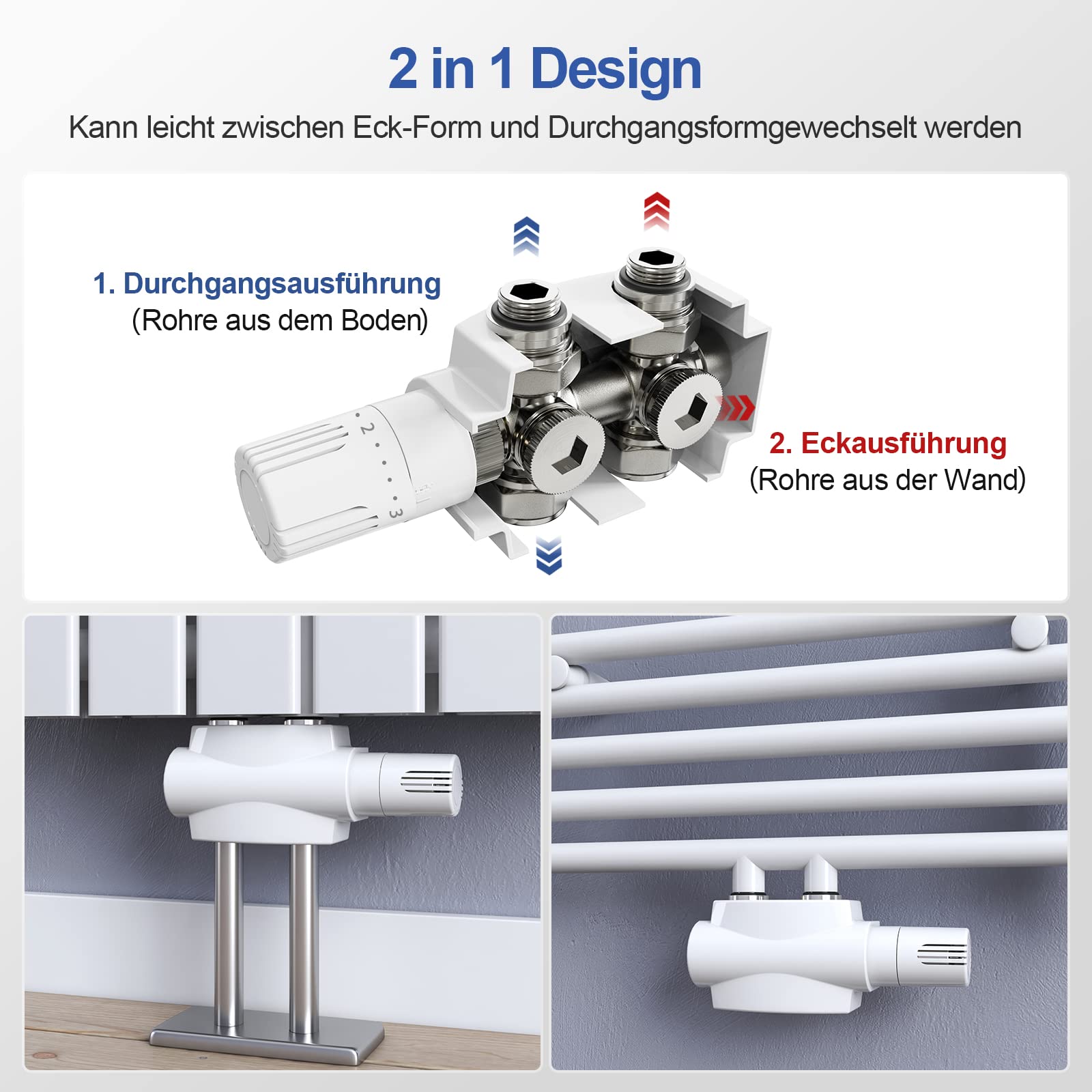Set Multiblocco Per Termosifoni – Blocco Rubinetto Valvola Rubinetto Rubinetto Rubinetto Con Stato Termico – Cromato | Leroy Merlin