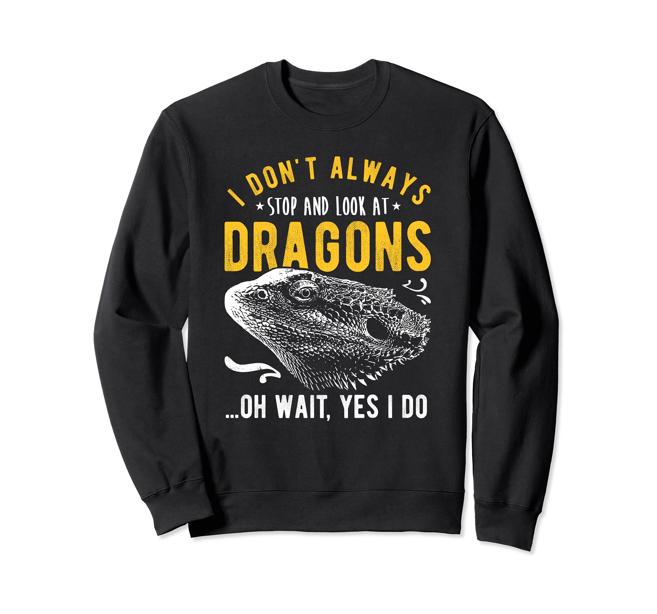 Tiny dinosaur - Lizard Reptile - Bearded Dragon Sweatshirt, Black