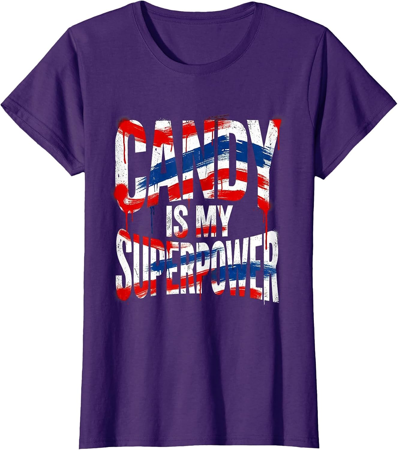 Women's Candy Is My Superpower Boys Halloween Design T-Shirt