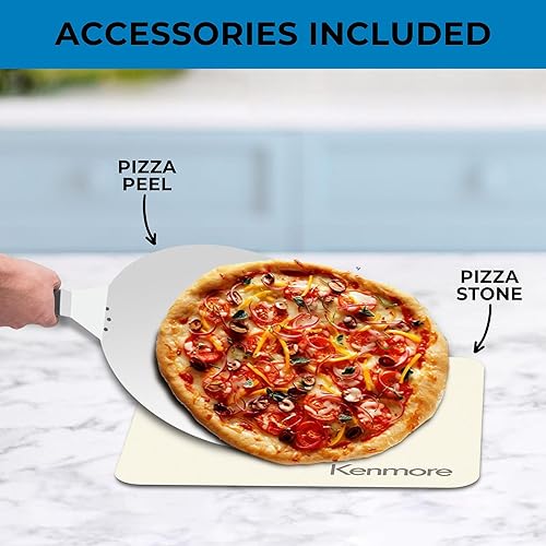 Miniatura 6 de Kenmore horno de pizza interior - hornos eléctricos de encimera personal para cocina y restaurante domésticos, cocina en solitario grande 12"