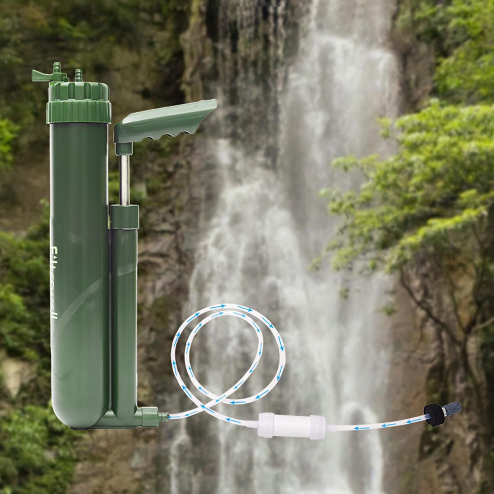 Handpumpen-Campingwasser, hochpräzises Wasser, Camping-Wassersystem | tragbarer Handpumpen-Wasserfilter, kompakter Wasserfilter, sicheres Trinkwasser, Outdoor-Überlebenswasser, zuverlässige Hand