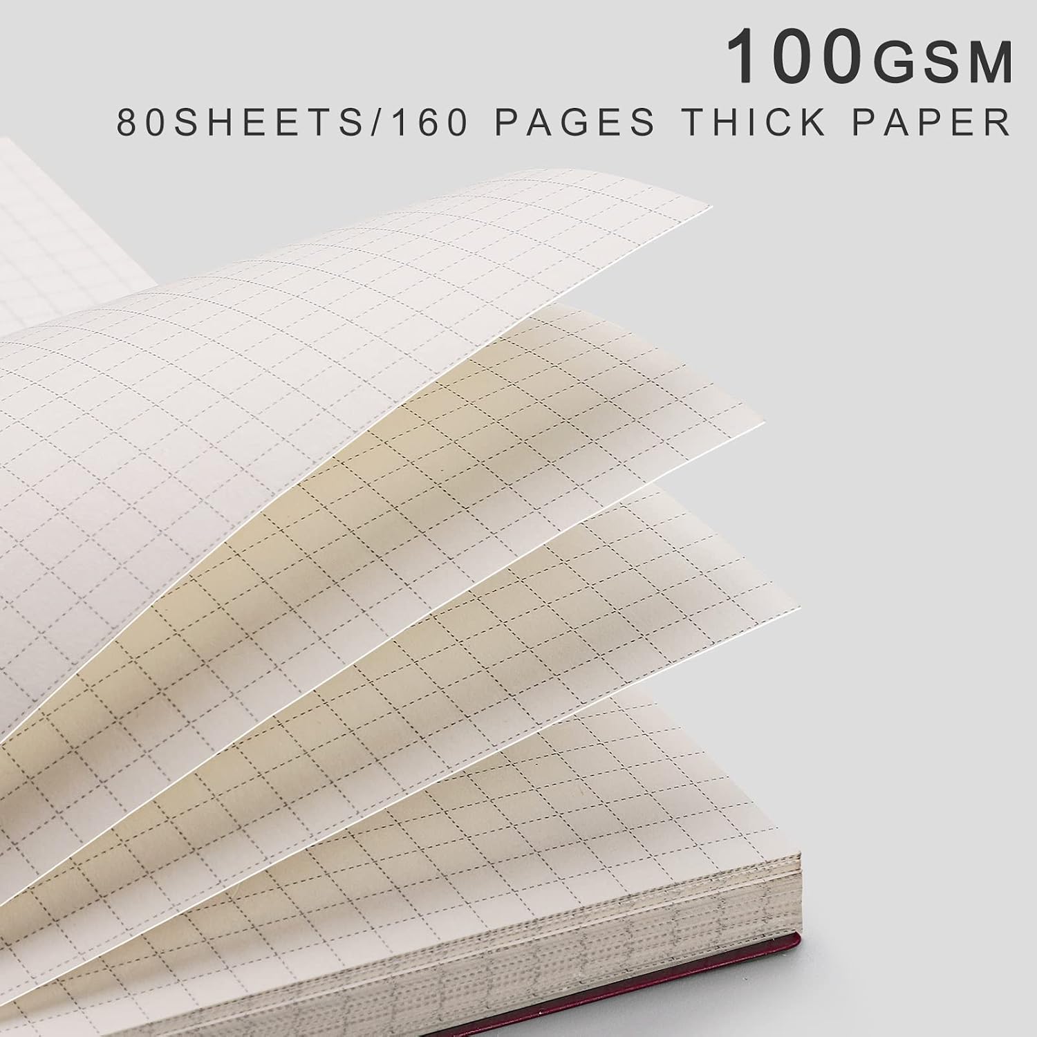 EMSHOI Graph Paper Spiral Notebook 7.48" x 10.15" - B5 Graph Paper Notebook, 2 Pack 320 Pages 100gsm Thick Grid Paper, Plastic Hardcover Journals for Writing Engineering Graphing Work School Supplies 2026 - view 3