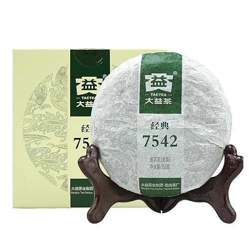 TAETEA 7542 Classic Raw Pu-erh Tea pastel de té Puerh fermentado envejecido té chino Sheng Puer té negro para bebida diaria y regalo 529 onzas