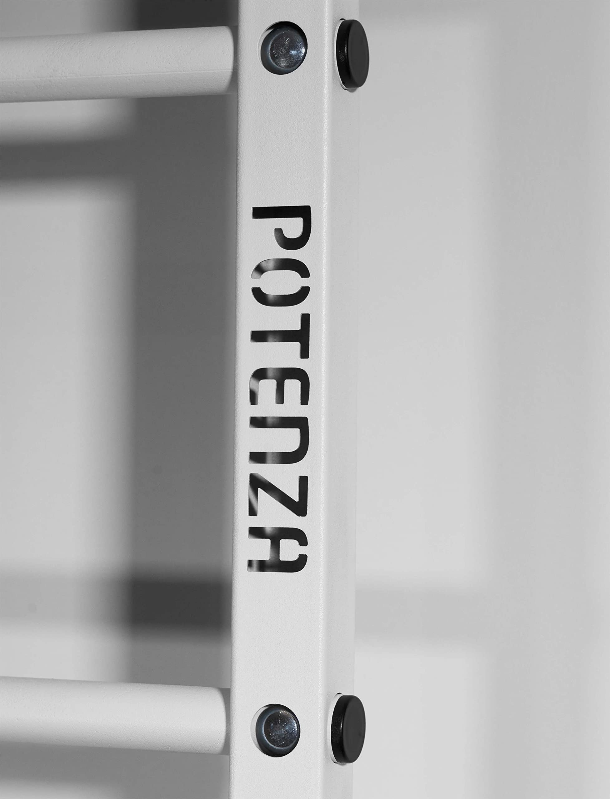 Potenza Spalliera Svedese in Acciaio con Barra per Trazioni – Scala da Ginnastica 230x81 cm per Casa e Palestra, Portata 250 kg, Home Gym Multifunzione
