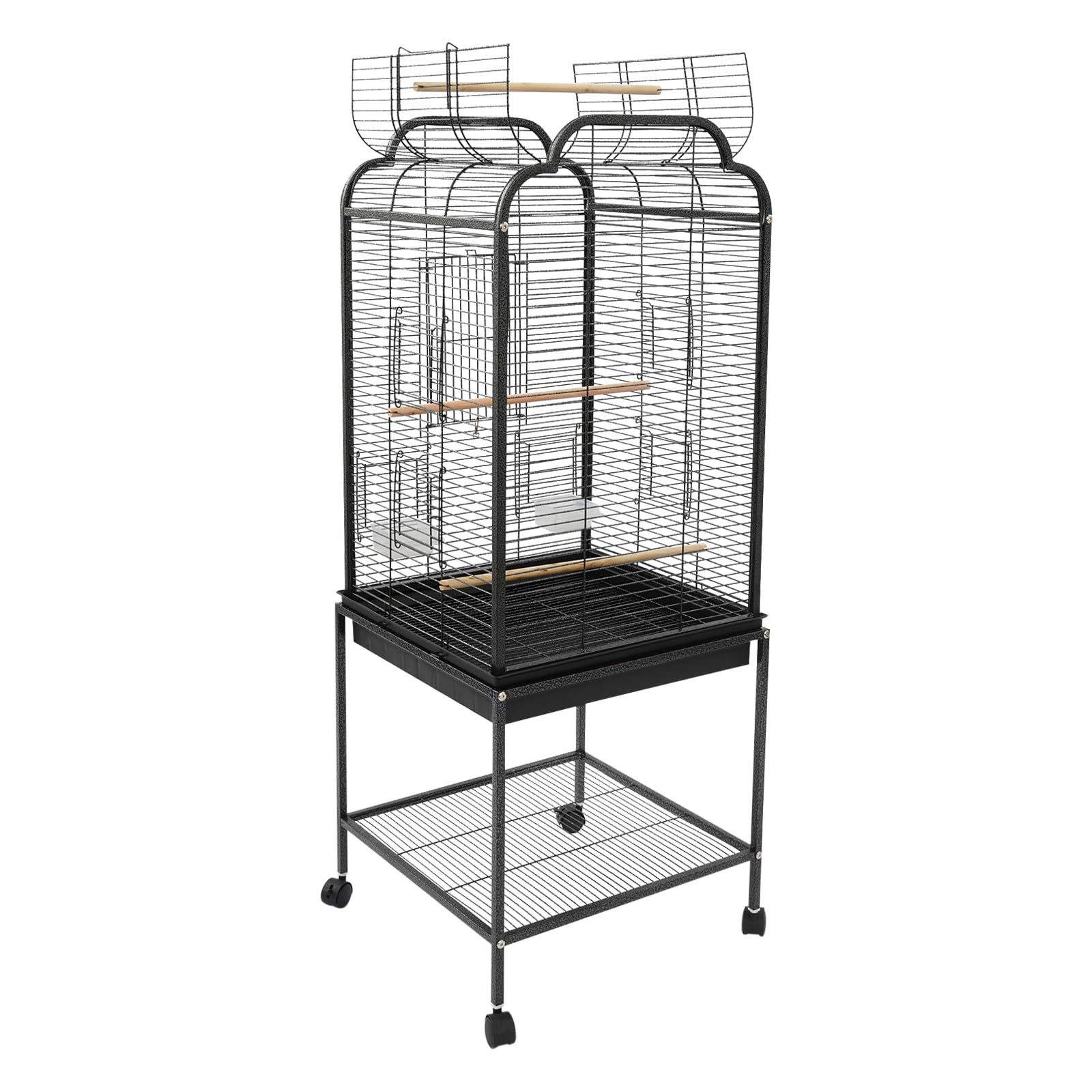 Vogelkäfig Vogelspielzeug Großer Vogelhaus 48x46x134cm | Vogelvoliere Metall Vogelbauer Käfig Vogel Wellensittichkäfig, Käfigspielzeug für Nymphensittiche, Finken, Papageien-Käfig