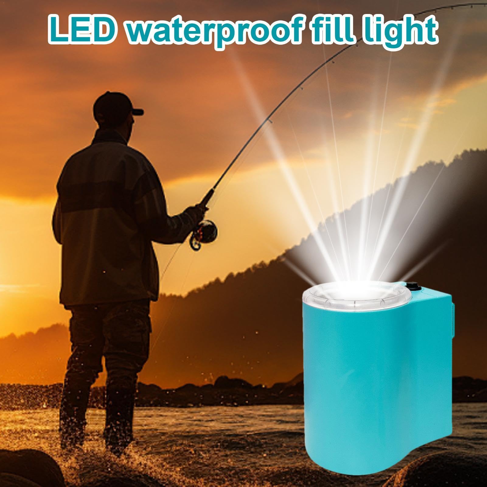 Lampe De Pêche Sous-Marine LED UV - Appât Lumineux Pour Pêche De Nuit - Étanche Et Robuste - Autonomie 7-8h - Outil Pour Attirer Les Poissons - 14