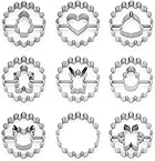 MIUTME Plätzchen Ausstecher Set,9 Stück Keksausstecher Weihnachten,Mini Ausstechformen Edelstahl Linzer, Klein Weihnachten Ausstecher für Tortendekorationen, Zuckerkuchen,und Kekse