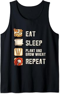 Eat Sleep Plant And Grow Wheat Grains Wheat Tank Top