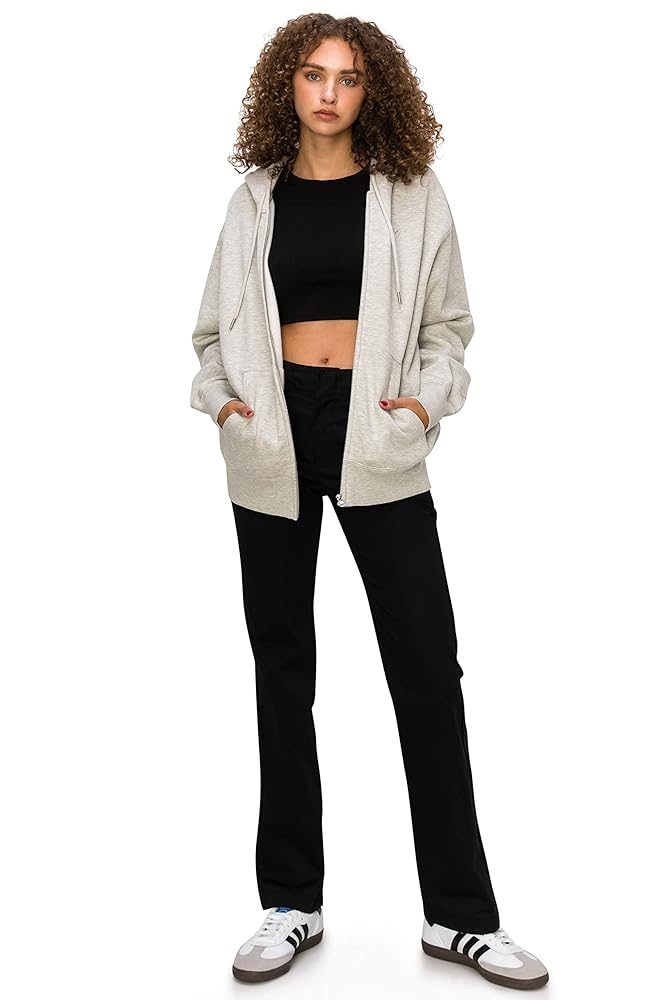 KHAKI & BLUE Women's Work Pants – High Rise Straight Leg