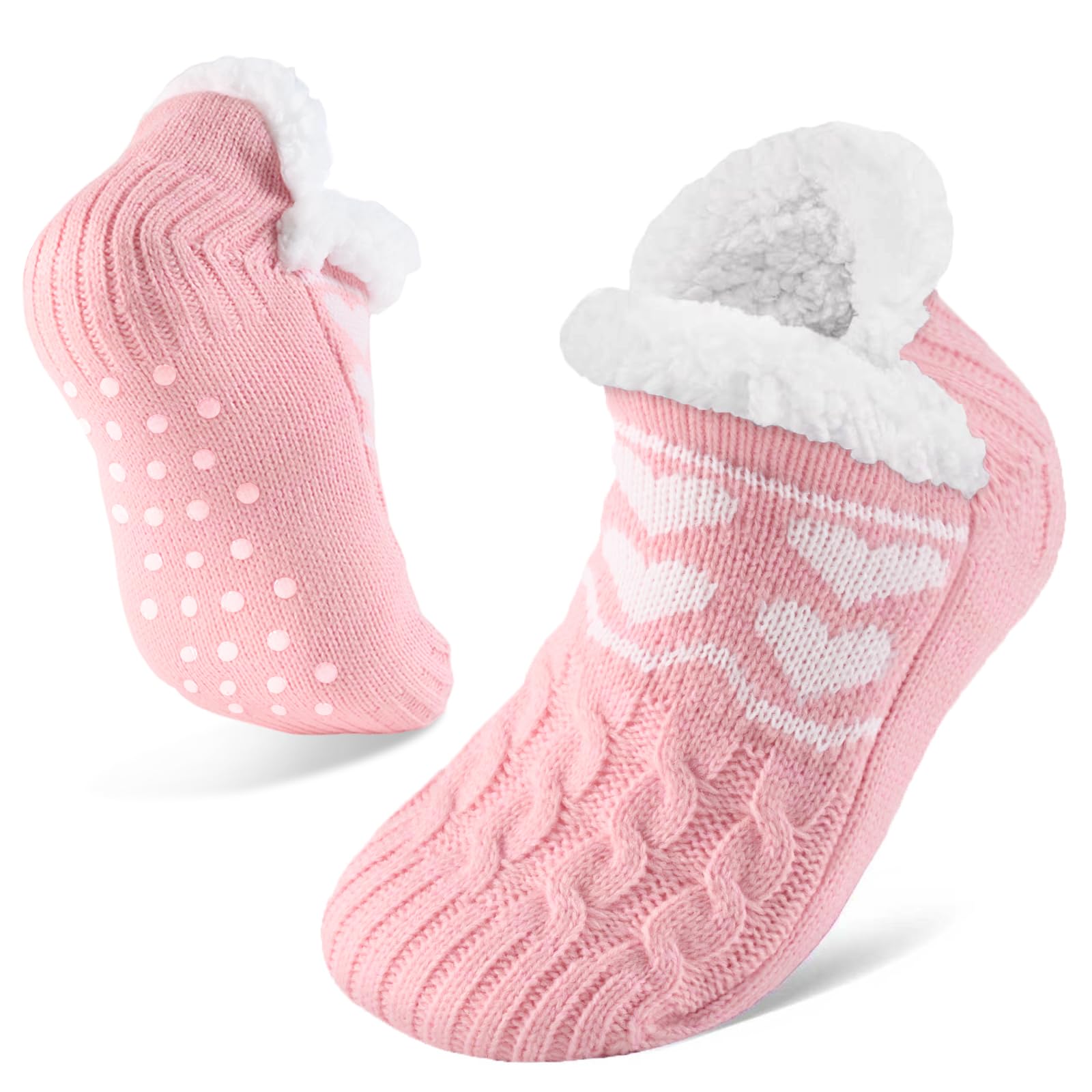 Veximora Kuschelsocken Damen mit Noppen 1 Paar, kleine Geschenke für Frauen | Weihnachtssocken Damen EU 36–42: Plüschig weich und angenehm dick; Stoppersocken: ideal als Geburtstagsgeschenk für Frauen