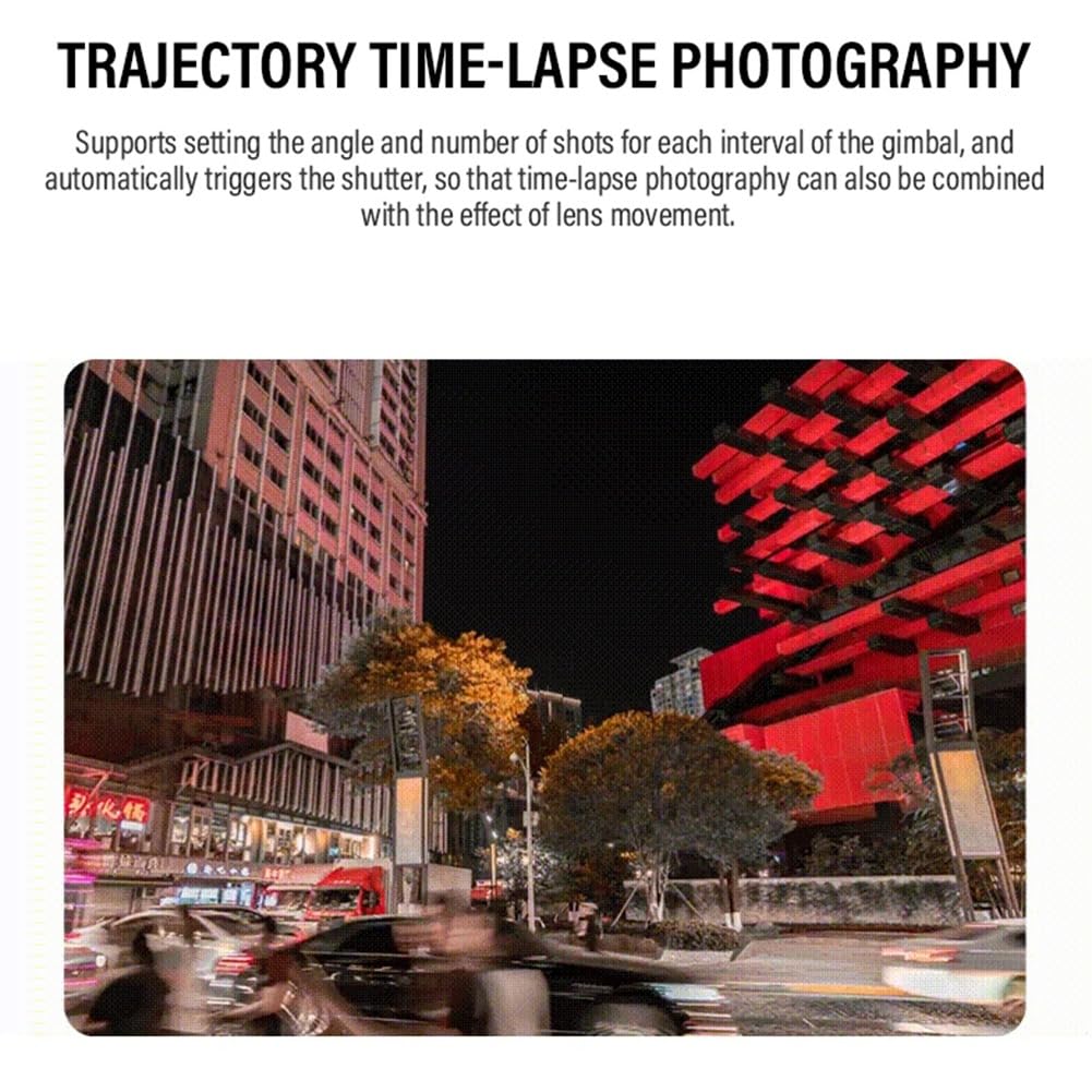 Gimbal Eléctrico para Fotografía Time-Lapse M7 con Control Remoto Inalámbrico y Obturador. Rotación Panorámica de 360 Grados.