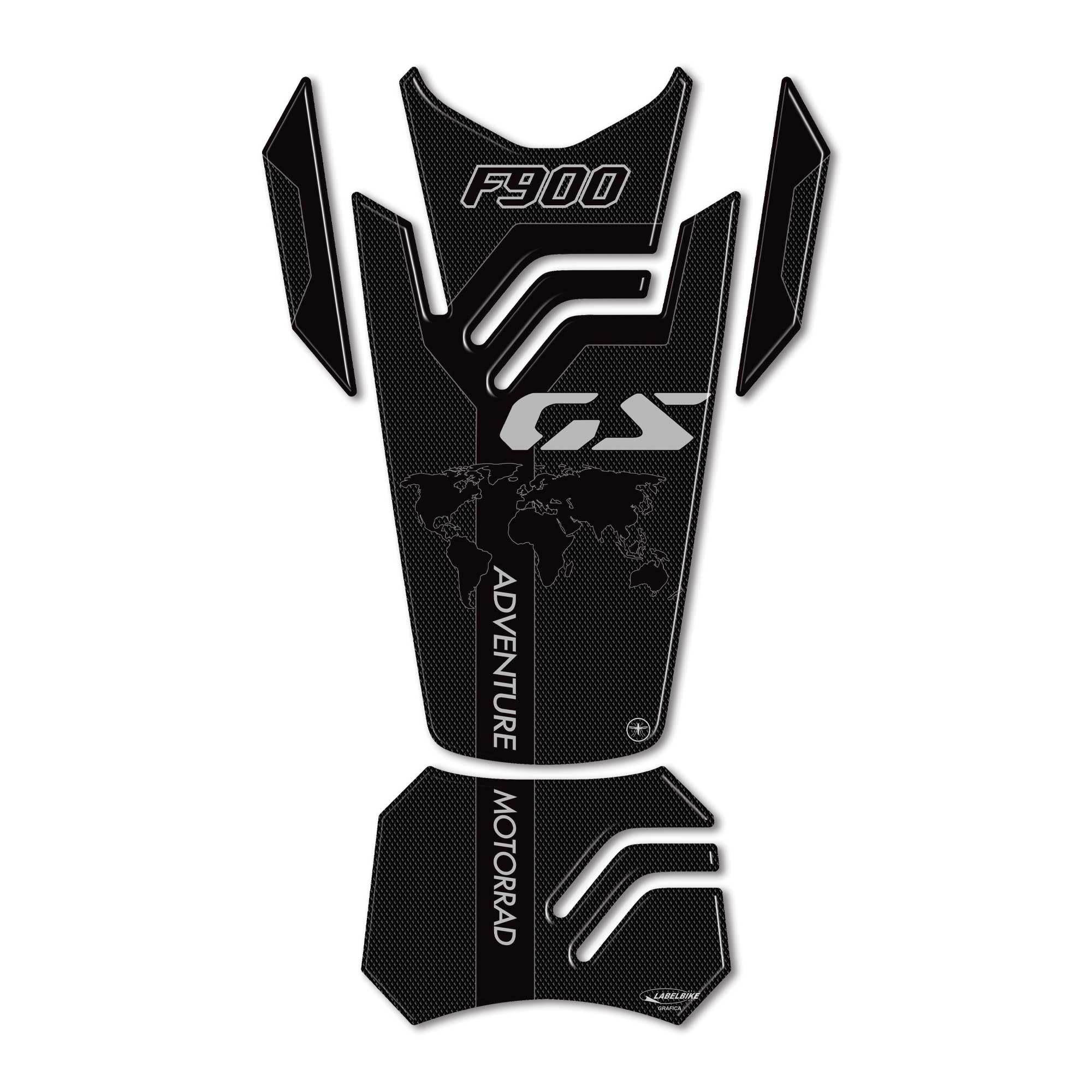 labelbike - Adesivo 3D Moto Paraserbatoio Protezione e Decorazione in Resina Compatibile con BMW F 900 GS Adventure