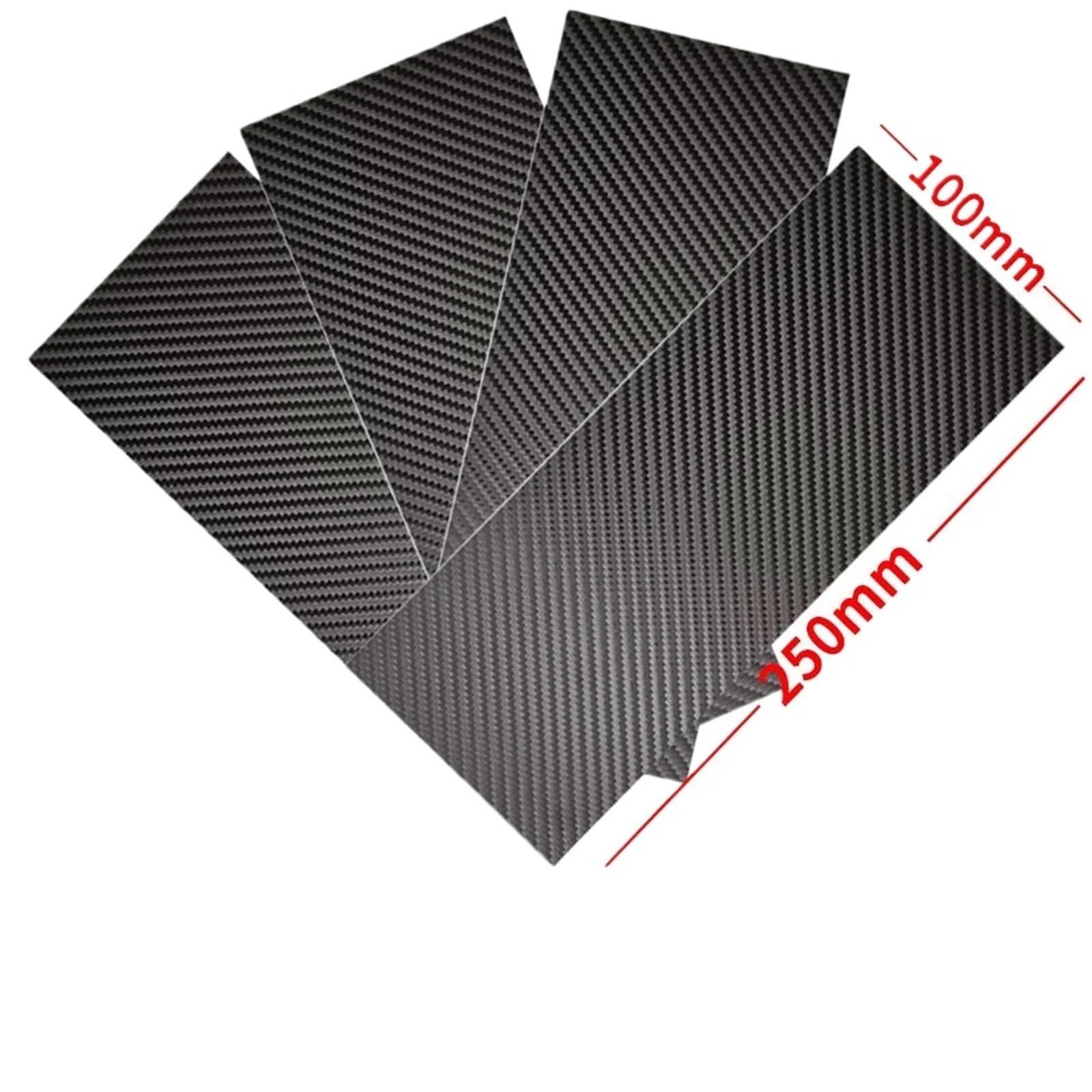 Arkusz z włókna węglowego, Arkusz włókna węglowego 3K 100 mm x 250 Twill matowy 0,5-6, do modelarstwa i rzemiosła(3.0mm Twill Matte)