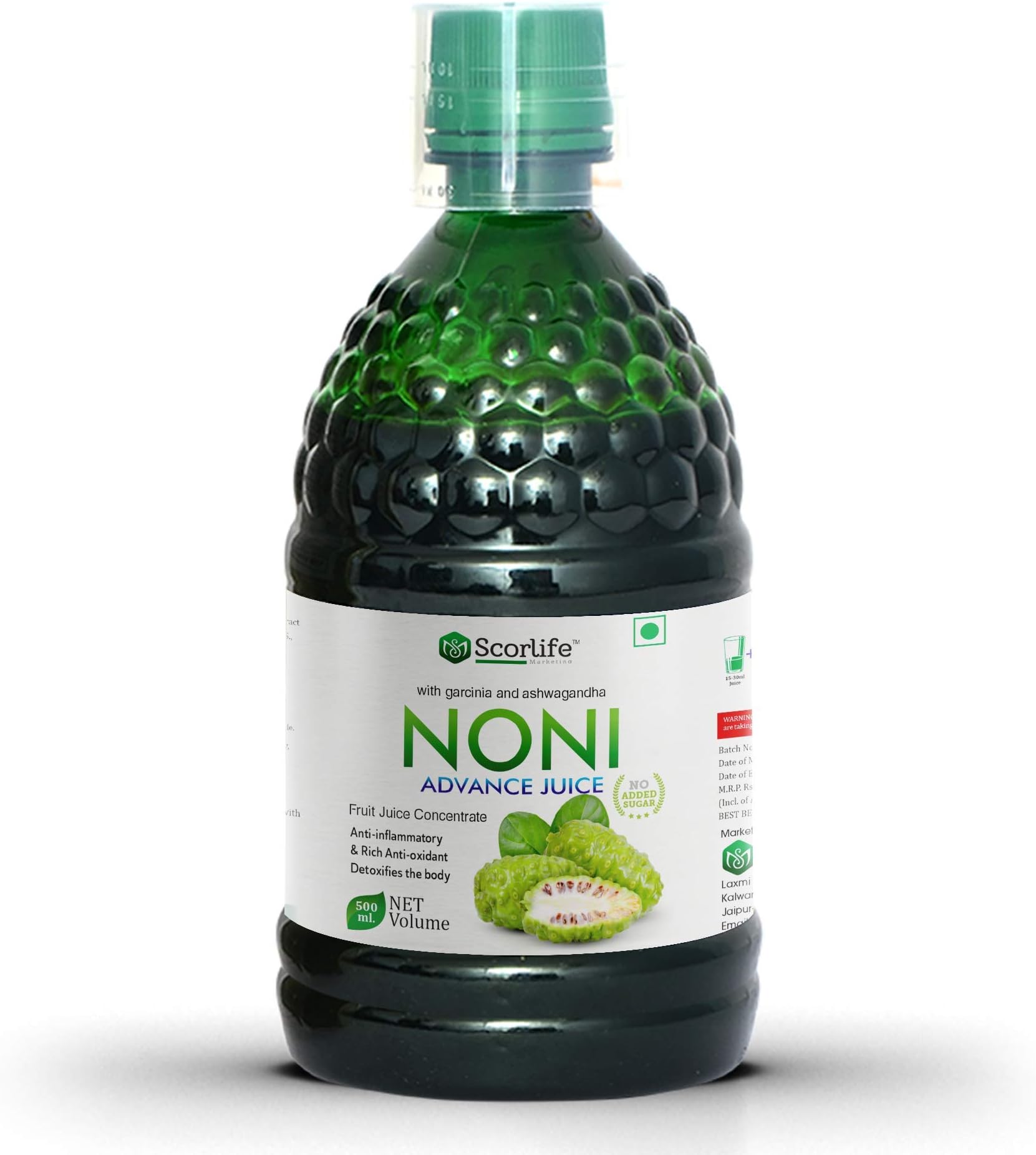 Noni Advance Juice 500ml. Sugar Free (Detoxifies the body,Enhance Energy,Protect form allergies)