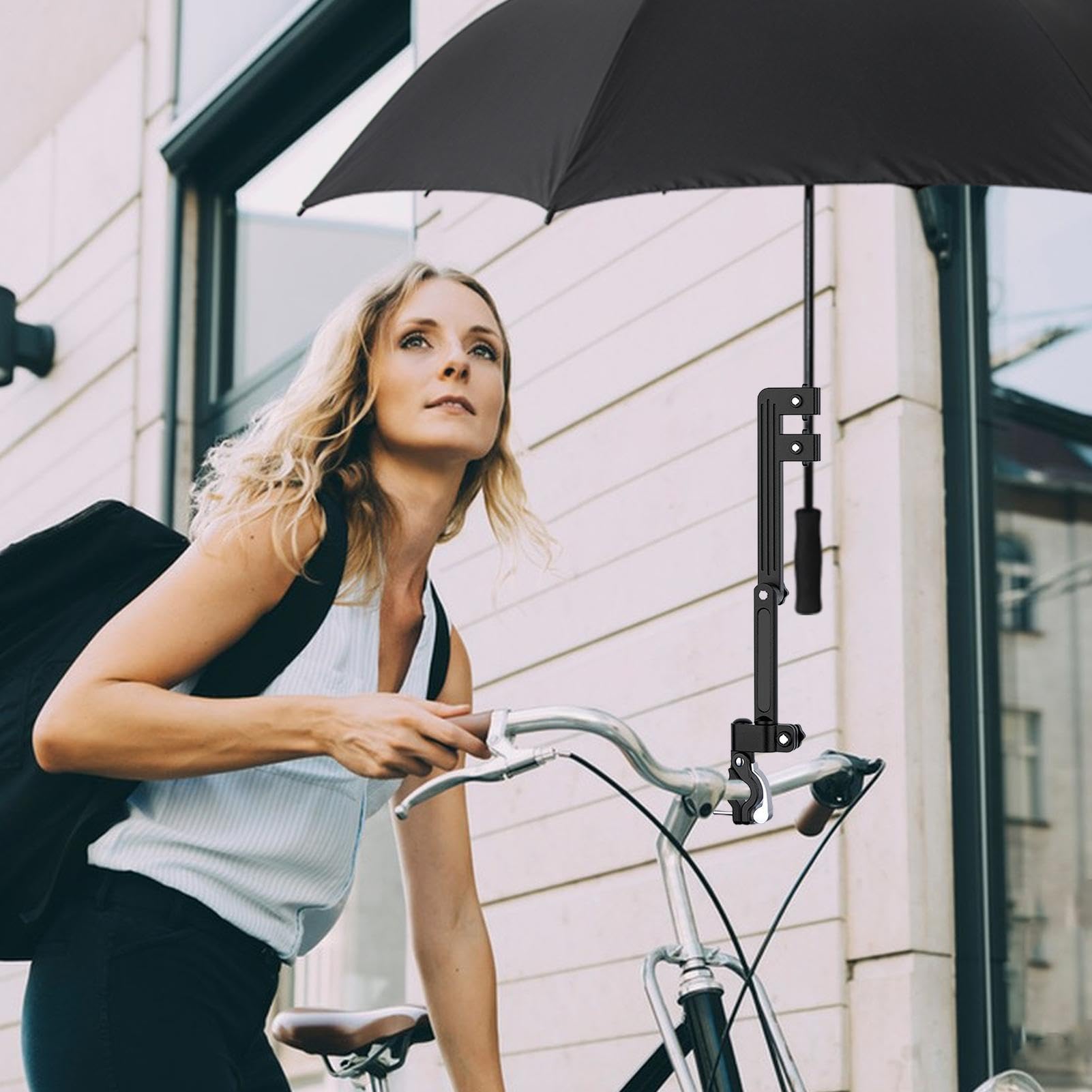 Uchwyt na parasol rowerowy uniwersalny bezpieczny stabilny elegancki