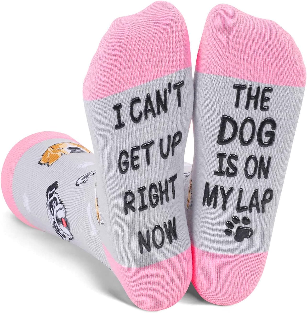 Sponsored Ad - Zmart Funny Dog Cat Mom Gifts - Novelty Pet Lover Socks for Women, Dog Cat Mom Socks for Her