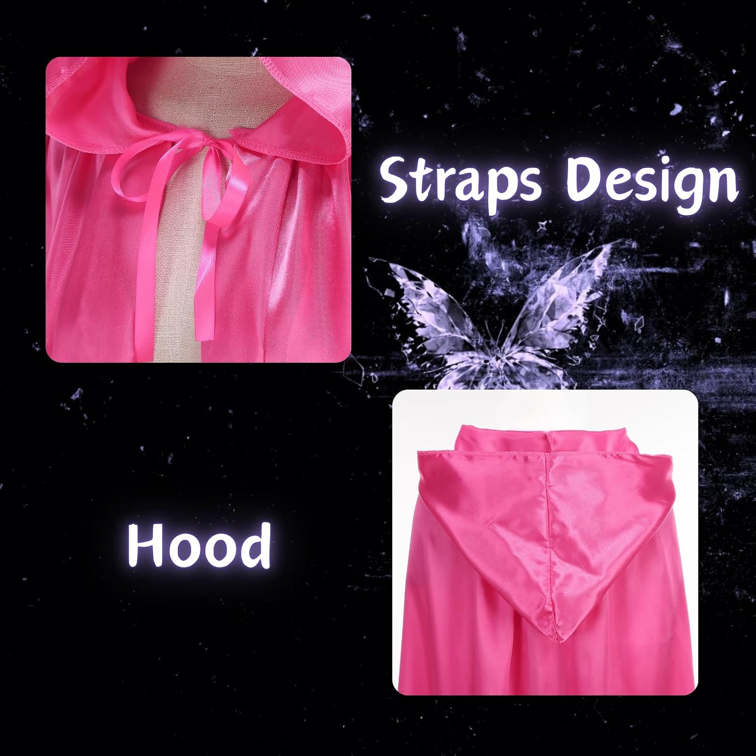Adult Satin Cloak Men Long Unisex Hooded Cape Medieval Coat Halloween Christmas Coaplay Satin Costume