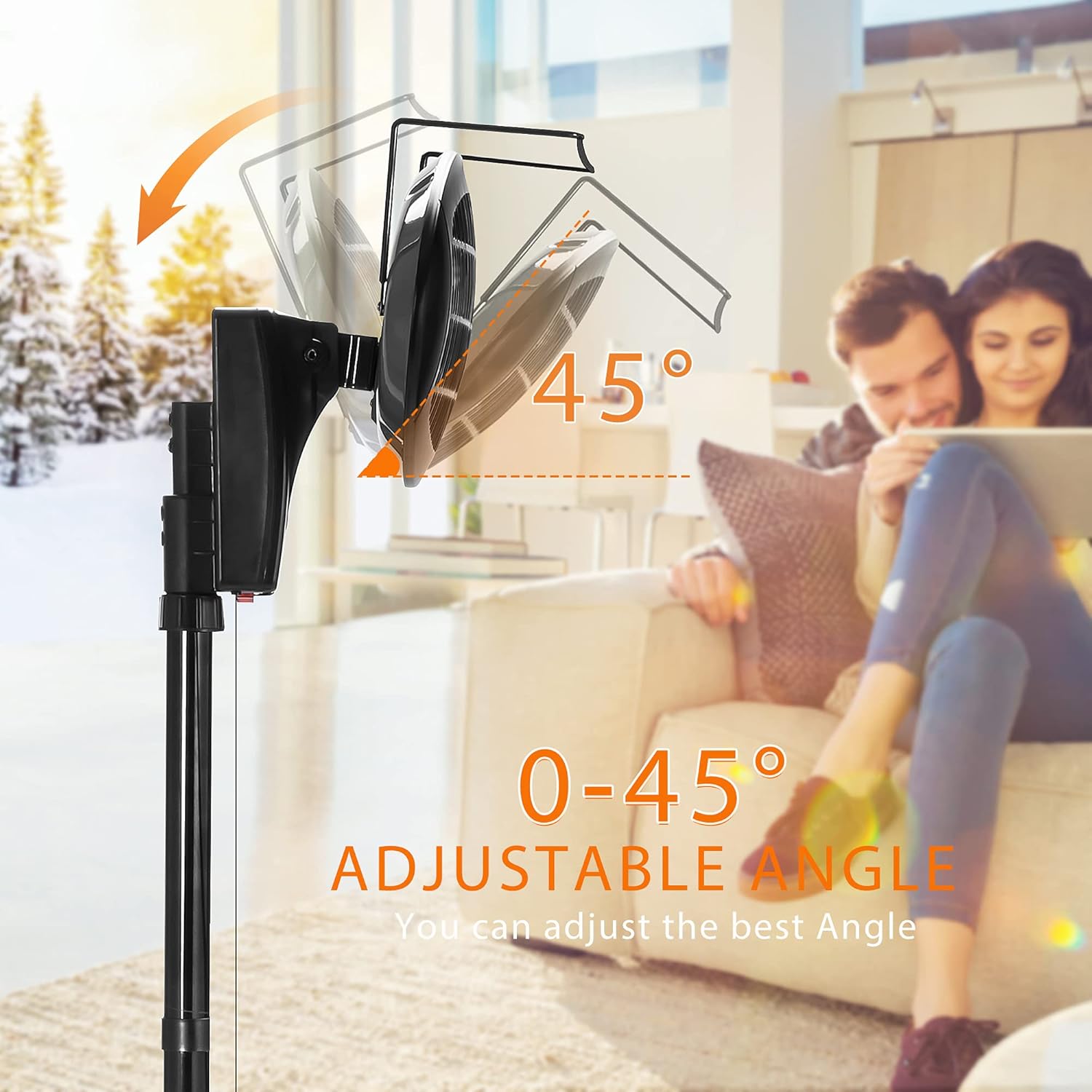 VIVOHOME 1500W Outdoor Electric Patio Heater with Remote, 3 Modes Fast Heating, Height & Angle Adjustable, Floor Standing Infrared Heater for Courtyard, Garage, Balcony, Garden : Patio, Lawn & Garden