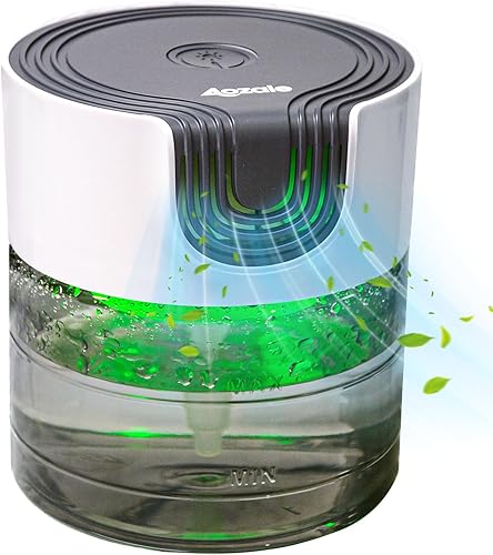 Aozale Purificador de aire de agua para el hogar, purificadores de aire silenciosos a base de agua de velocidad variable con luz nocturna LED,