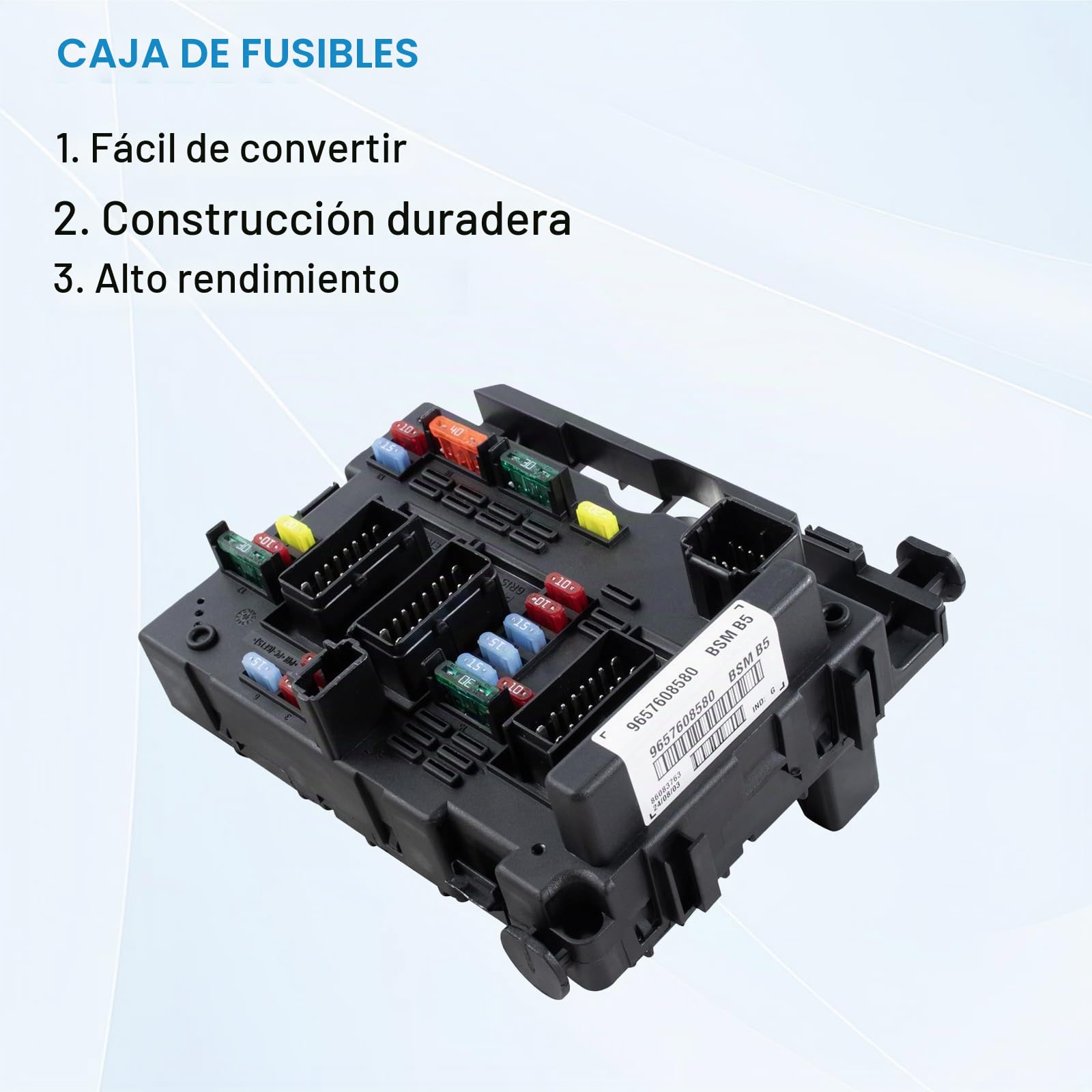Caja de fusibles Dixhills de repuesto para Berlingo C3 C5 C8 Xsara 206 206+ 307 406 807 Partner I II número de pieza 6500Y1 6500.Y1 9650663880 9646405280 9650664080 9650663980 9657608580