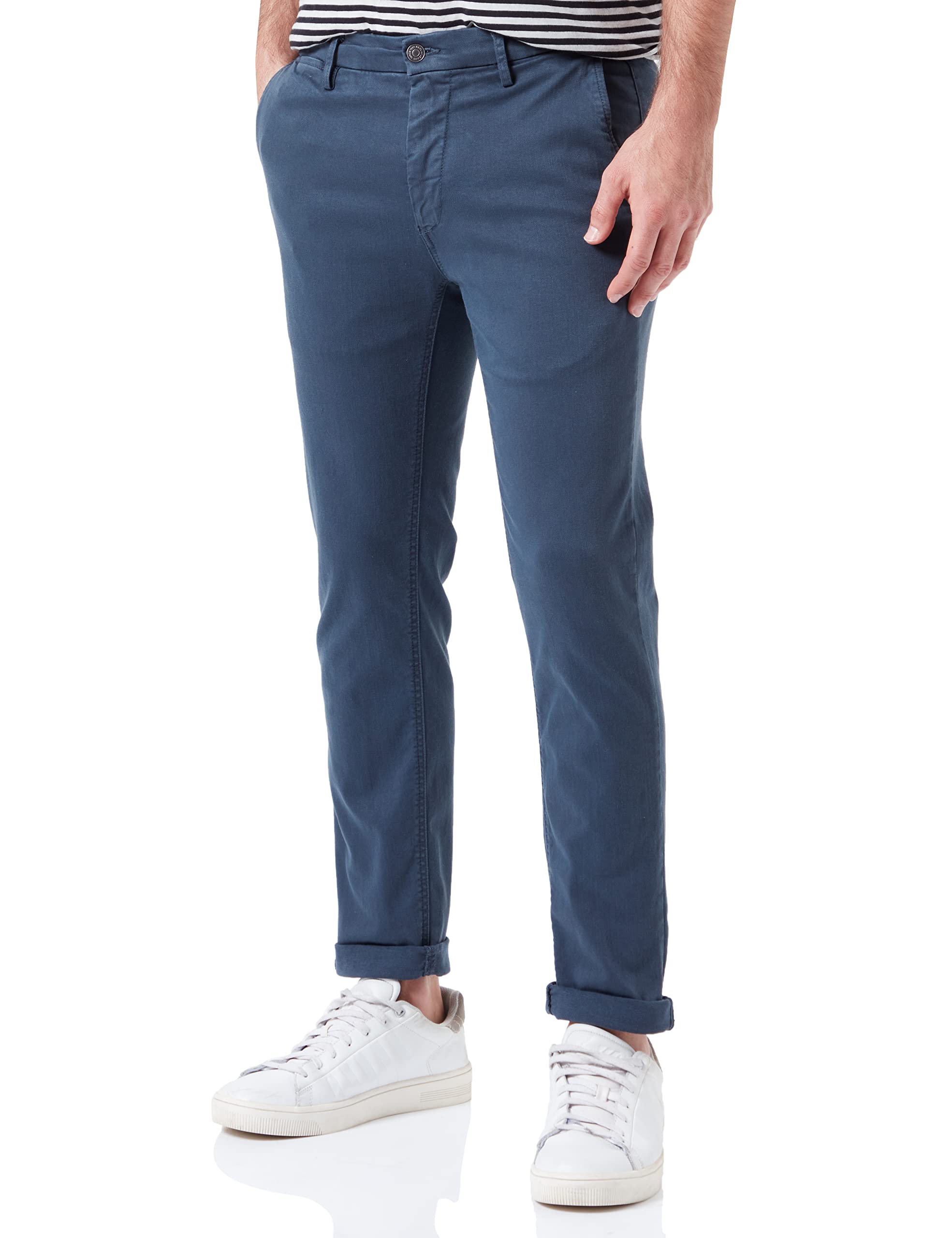 Replay Herren Chino Hose Zeumar Slim-Fit Hyperflex X-Lite mit Stretch, Blue Delavè 783 (Blau), 27W/32L