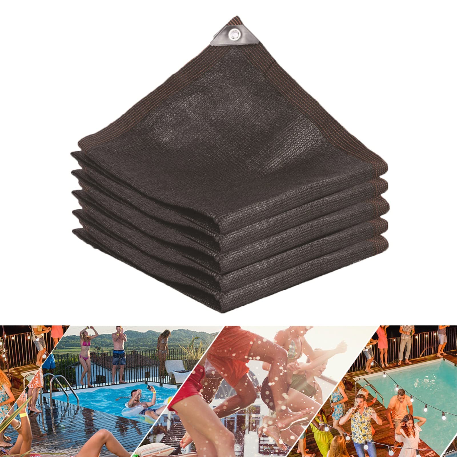 rectangle winter pool cover，With mesh solid swimming pool safety cover above ground pool cover 16 x 32 feet，for Swimming Pool Winter Safety Cover