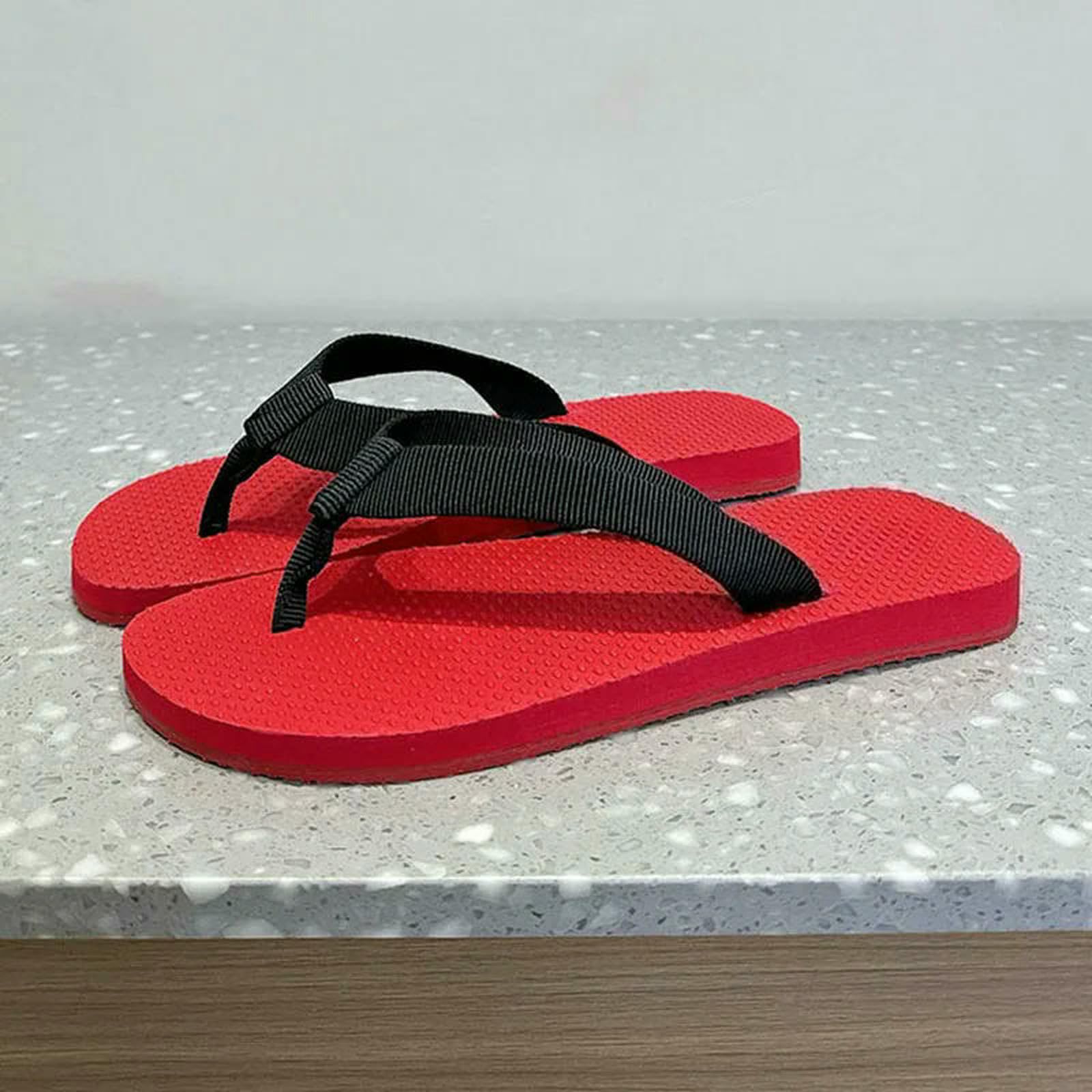 Chanclas Sandalias del Dedo Pie Dividido De Las Mujeres - Zapatillas Planas Cuero Genuino, Diapositivas Verano Casuales Fondo Grueso, Zapatos Playa Vacaciones Al Aire Libre-marrón-35