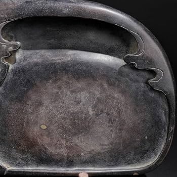 Amazon.co.jp: 徳旧家蔵出清 端硯 祥雲仙鶴紋端渓硯 米漢銘書家用硯