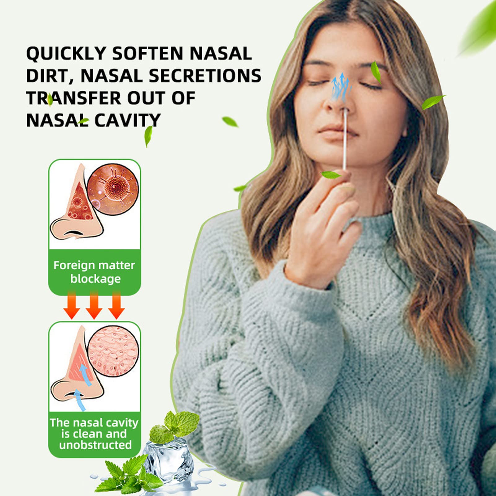 Crema Para El Cuidado De La Rinitis, Crema Para El Cuidado De La Rinitis Nasal Alivio De La Alergia Suavizar La Suciedad Efecto Instantáneo Extracto De Hierbas Crema Para La Nariz Congestionada 20g