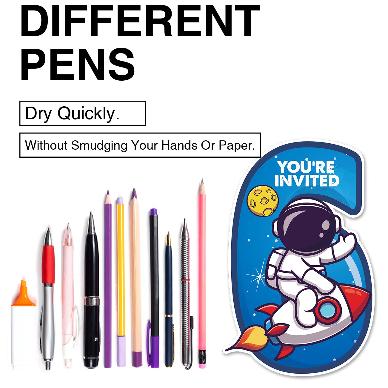 Carte D'Invitation Anniversaire Fusée