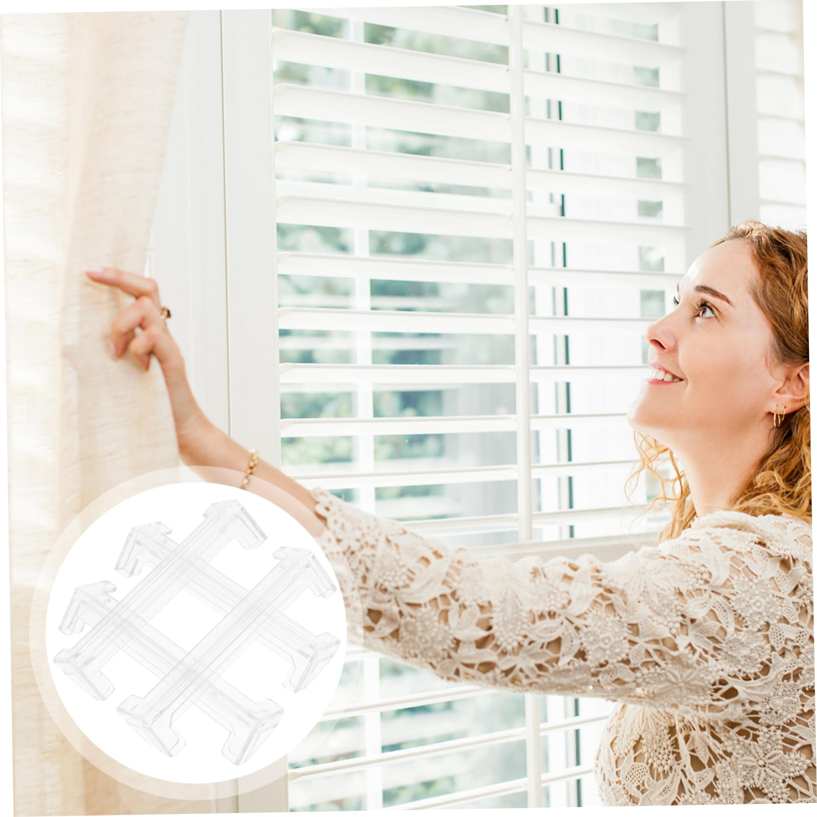 RORPOIR 4pcs Corner Clips for Vertical Blinds Plastic Hidden Mounting 3.5in Fit