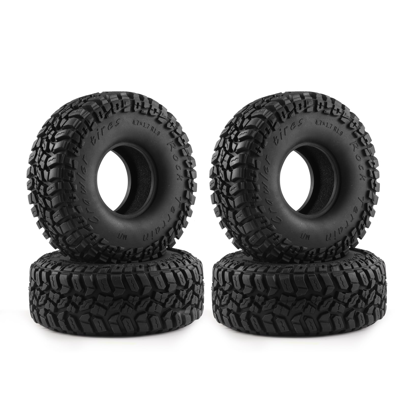 SHALUOMAN 4PCS Soft Rubber Tires Tyre for RC 1:10 On Road Car 1.9