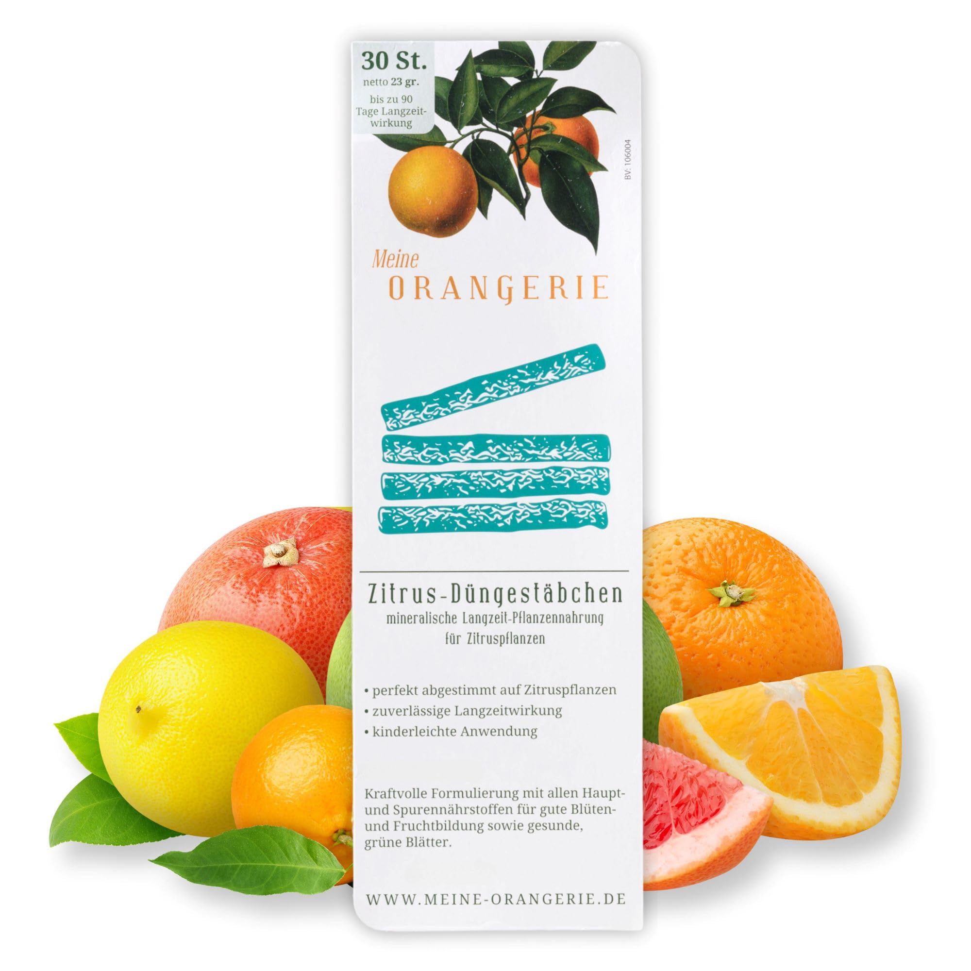 Meine Orangerie Düngestäbchen - 30 Sticks - Premium Pflanzendünger - Profi Dünger für mediterane Pflanzen (1 Stück, mineralisch)