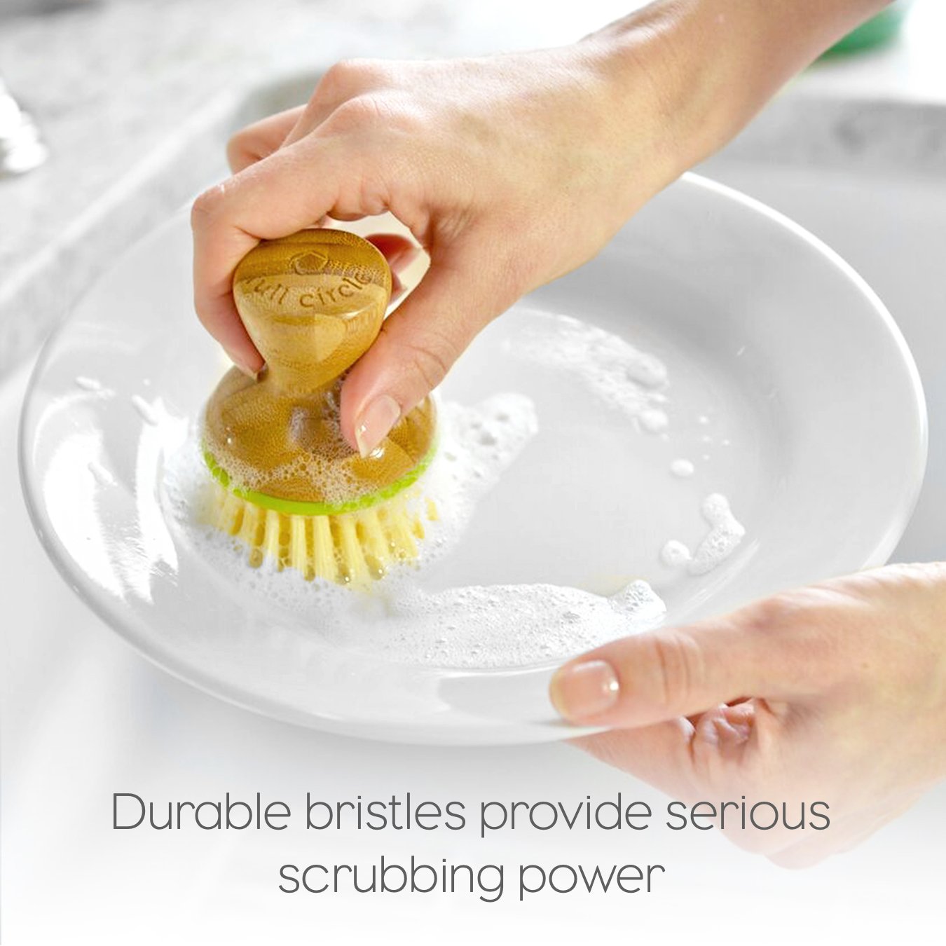 Full Circle Bubble Up Dish Brush, biały (6 sztuk)