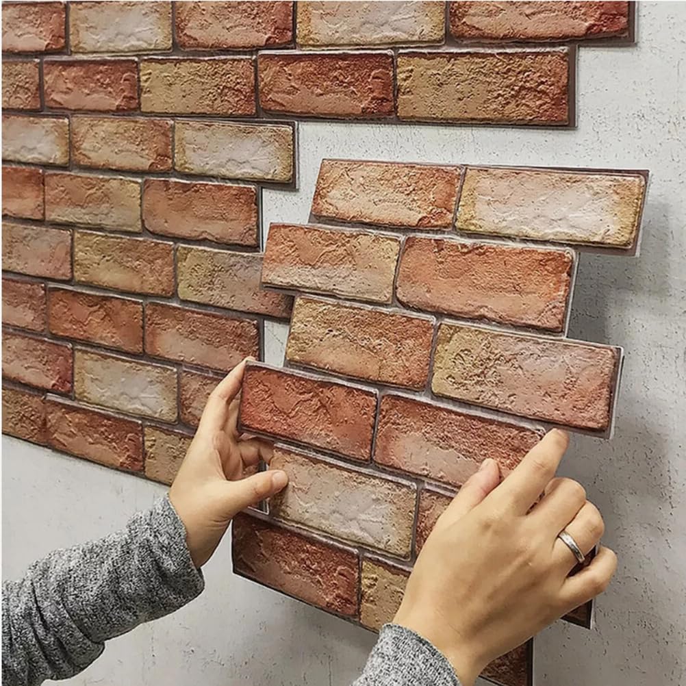 20 Pezzi Piastrelle Peel And Stick,3D Autoadesivi da Parete per Cucina, Bagno,Camino | Piastrelle autoadesive 3D impermeabili da parete per cucina e bagno
