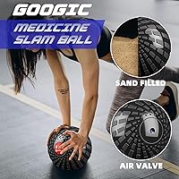 Vista 4 de Slam Ball - Pelotas medicinales con peso de 8 libras para ejercicio y entrenamiento, fuerza, cardio, entrenamiento cruzado y entrenamientos básicos