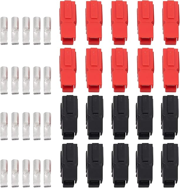 Battery Connector 30Amp, eSynic Professional 20Pcs Quick Battery Connectors for Anderson Plug Connector 30AMP 600V Electrical Connector Plug 20AWG-14AWG AC/DC Power Tool