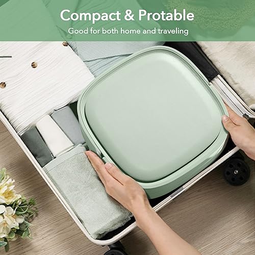 Miniatura 8 de Lavadora portátil con función efectiva de Steri-lizing, mini lavadora plegable para ropa de bebé, ropa interior o artículos pequeños, adecuada para
