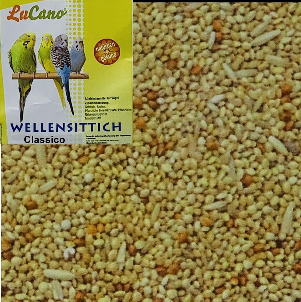 LuCano Wellensittich Futter | Vogelfutter | Wellensittichfutter (Classico, 25 kg)