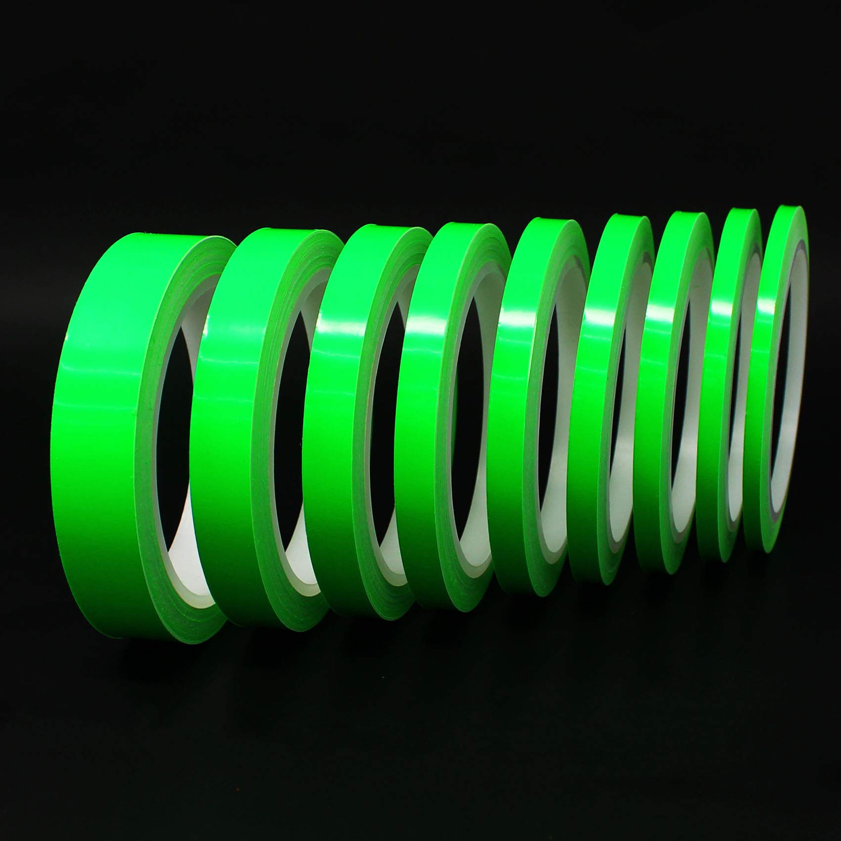 Produktbild von INDIGOS UG - Klebeband Neonrot Fluoreszierend - 10m X 10mm - Zierstreifen Auto Zubehör - Felgenaufkleber Motorrad - Autofolie - Boot Modellbau - Dekorstreifen Seitenstreifen Tuning