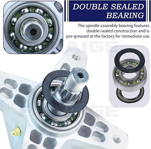 Miniatura 7 de Paquete de 2 conjuntos de husillo 918-06976A con polea tensora 756-05034A correa 954-05021 para Cub Cadet XT1-LT42, CraftsmanMTD CYT4220, CYT4220SE,