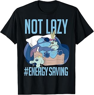 Lilo & Stitch Not Lazy Energy Saving T-Shirt
